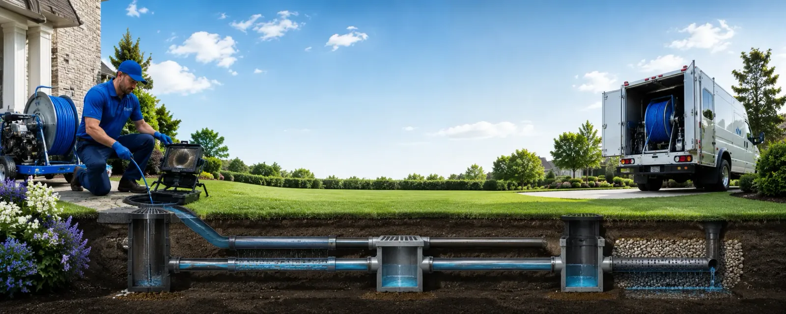 Outdoor drain cleaning information for Wild Rose, WI